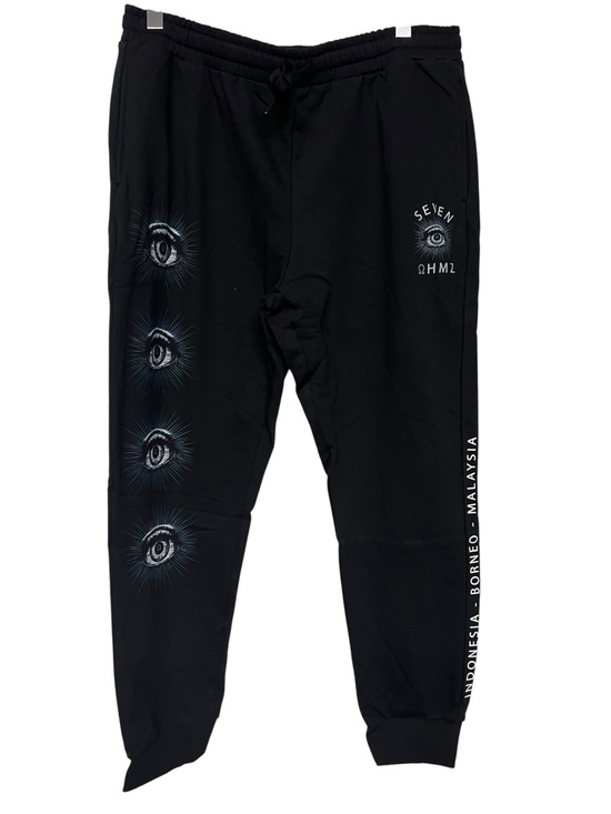 Seven OHMZ Other - New Seven OHMZ Black Joggers Eye Graphic Print Sweatpants